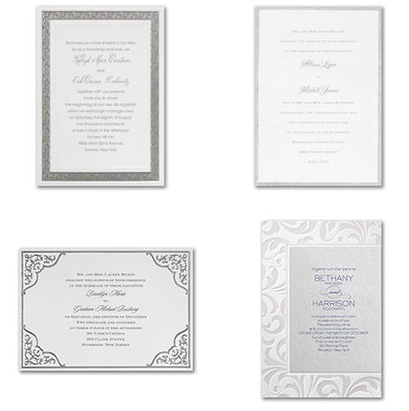 Silver Wedding Invitations